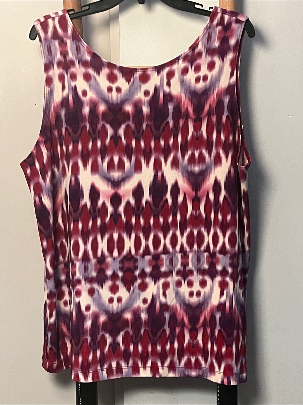 Chico's Traveler’s Pink and Purple Printed Tank Top size 4 Plus size NWT New